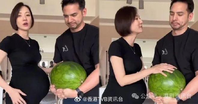 开云真人-王君馨怀孕39周！老公怀25磅西瓜体验做大肚婆滋味
